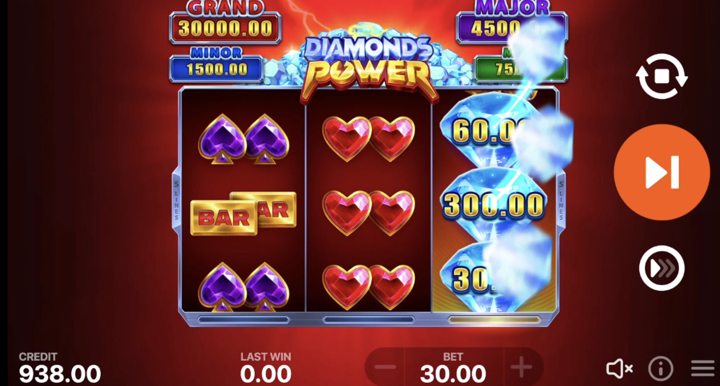 Diamonds Power: Hold and Win
